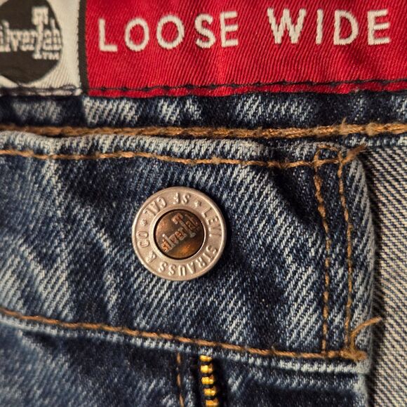 Vintage Y2K Levi's SilverTab Jeans Loose Wide Leg 31x29 Made in USA (Tag 32x30) - Picture 4 of 14